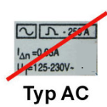 FI-Schutzschalter der Type AC